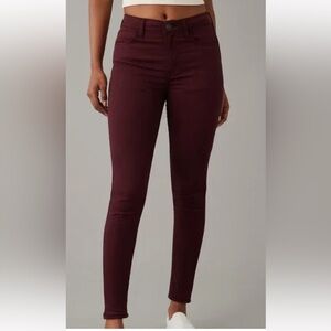 American Eagle Outfitters Maroon Jeggings